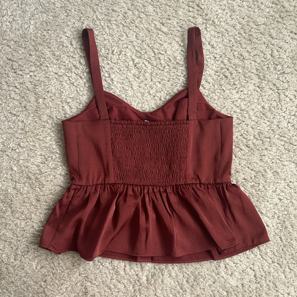 Express Rust Peplum Tank - XS - Picture 2 of 3